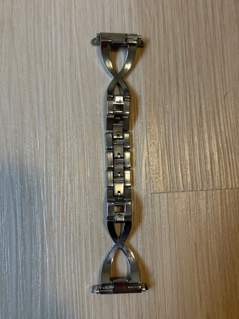 Silver Metal Link Watch Band Adapter for Apple Watch